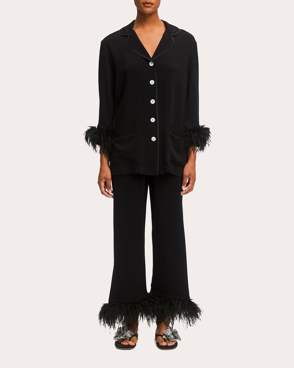 Feathered Party Pajama Set