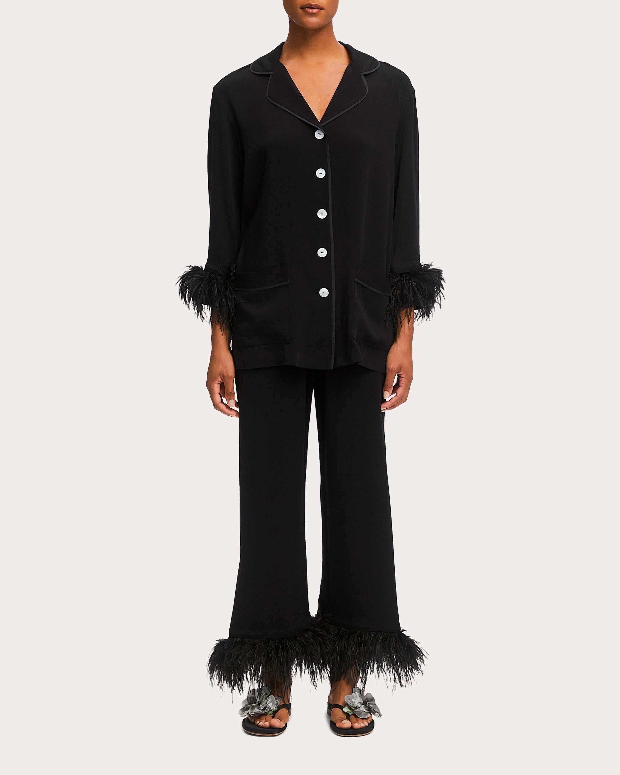 Feathered Party Pajama Set