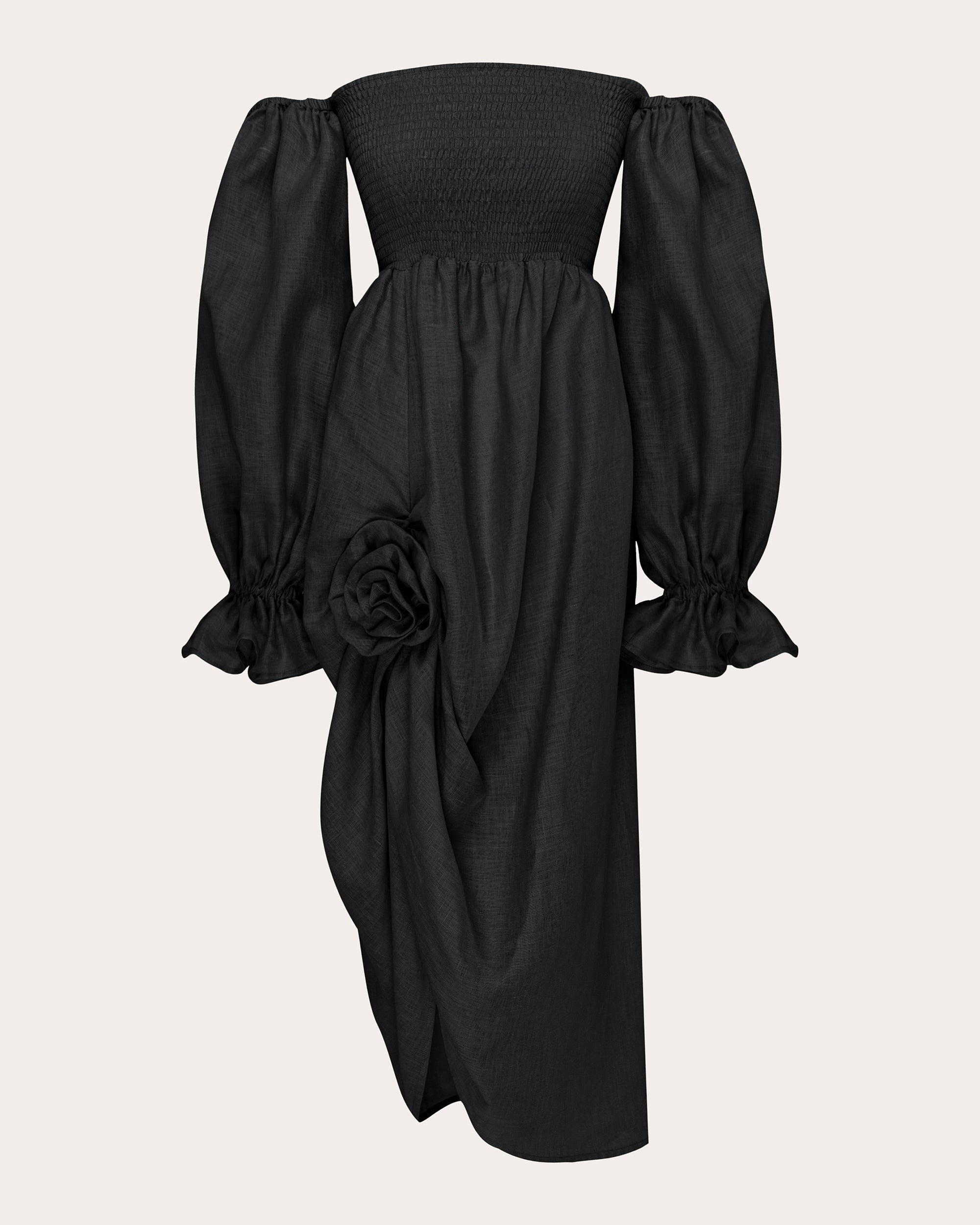 Atlanta Rose Linen Midi Dress