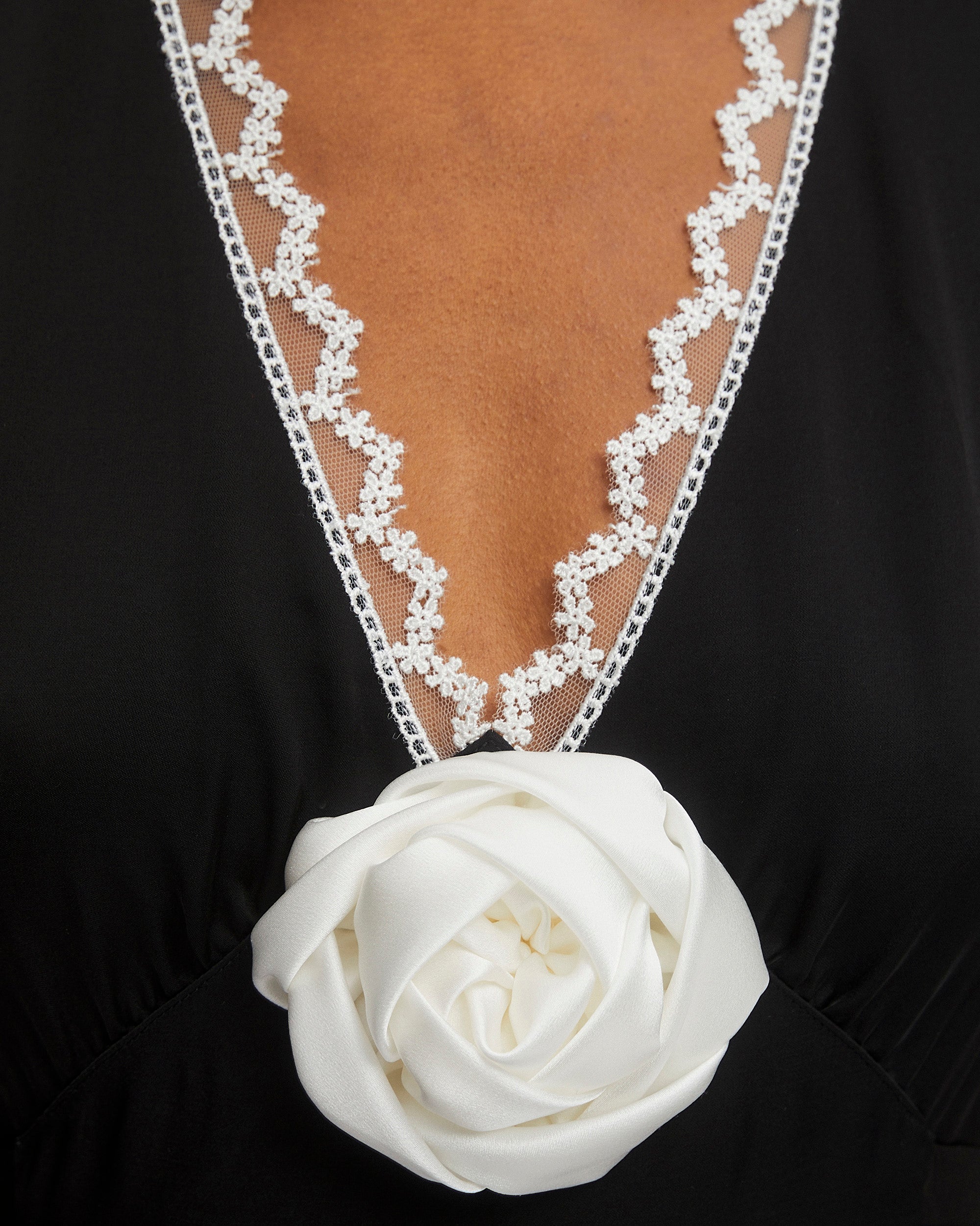 The Genus Rosa Satin Maxi Dress