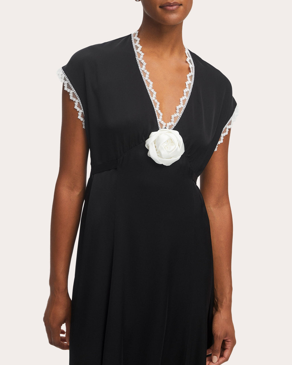 The Genus Rosa Satin Maxi Dress
