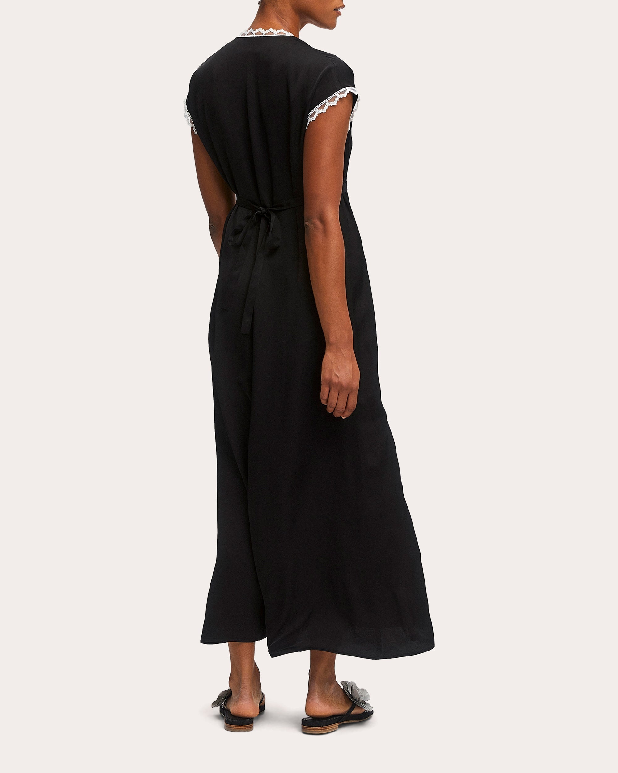 The Genus Rosa Satin Maxi Dress