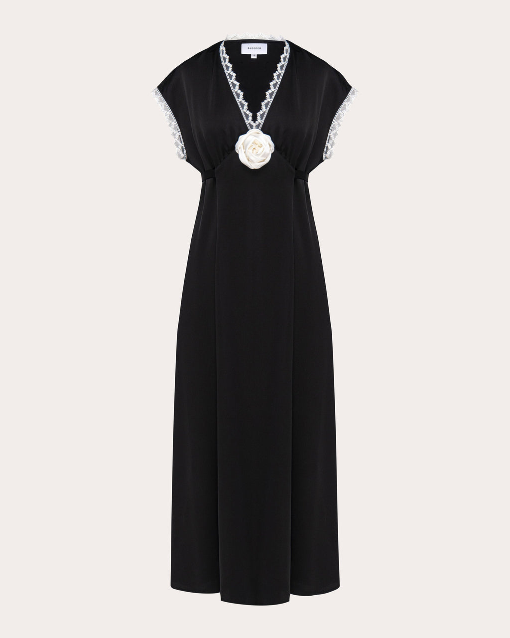 The Genus Rosa Satin Maxi Dress