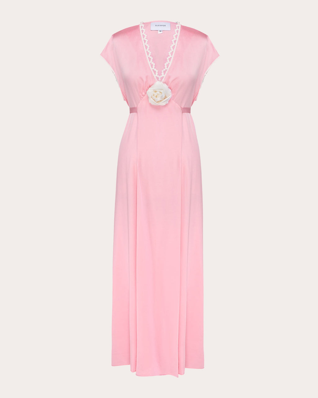 The Genus Rosa Satin Maxi Dress