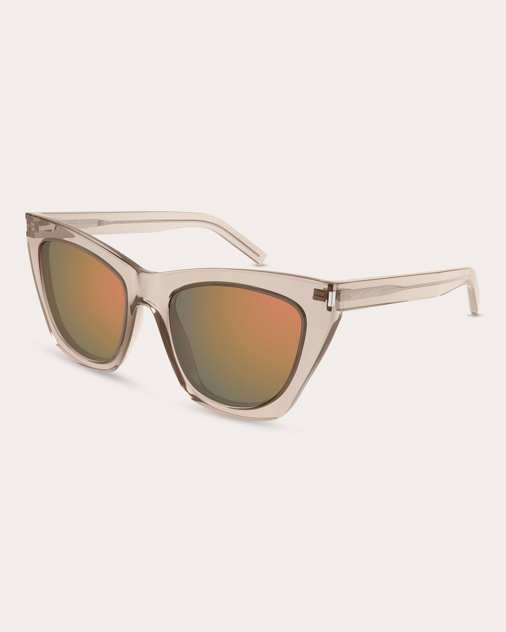 Shiny Transparent Nude Kate Cat-Eye Sunglasses