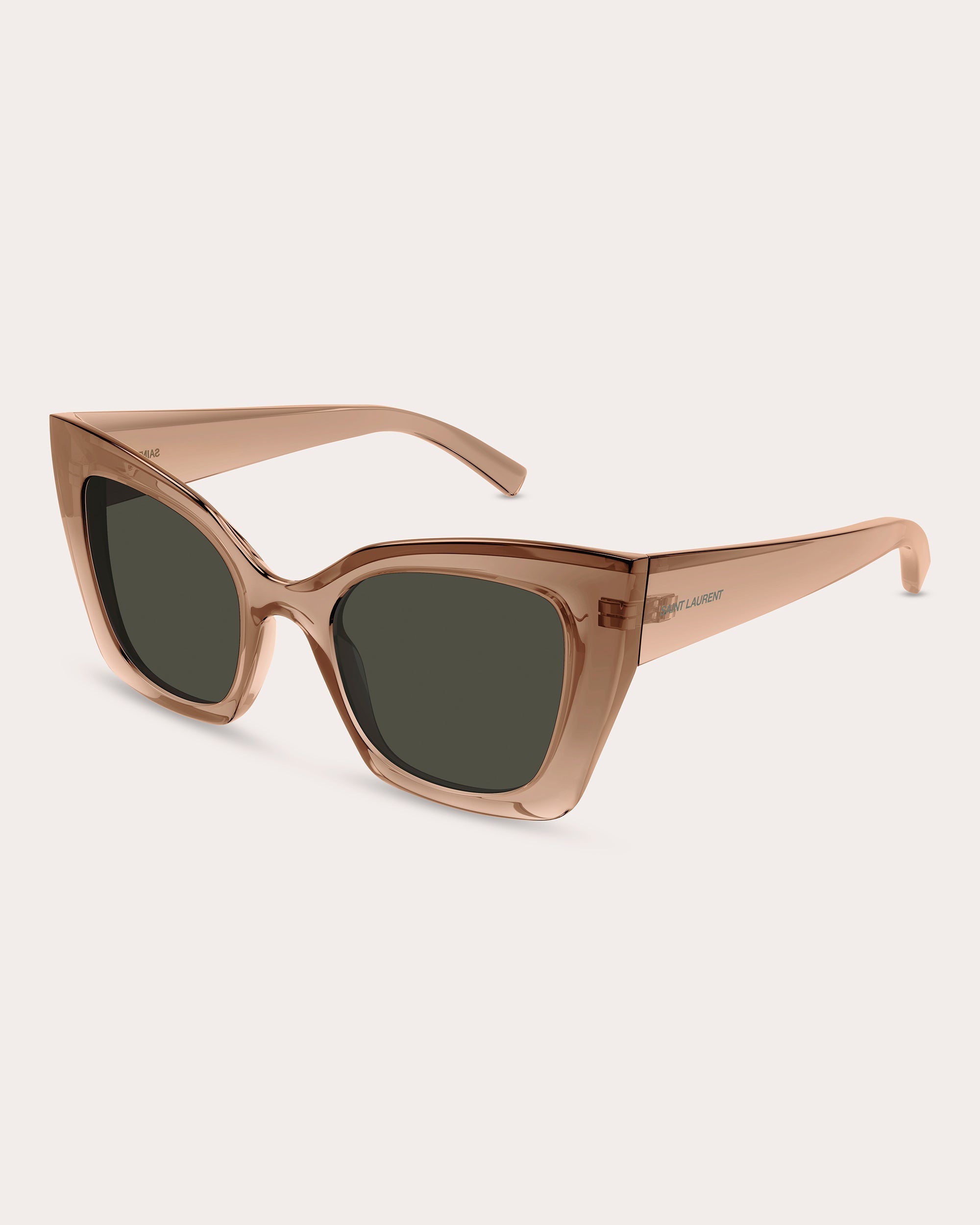 Transparent Squared Cat-Eye Sunglasses