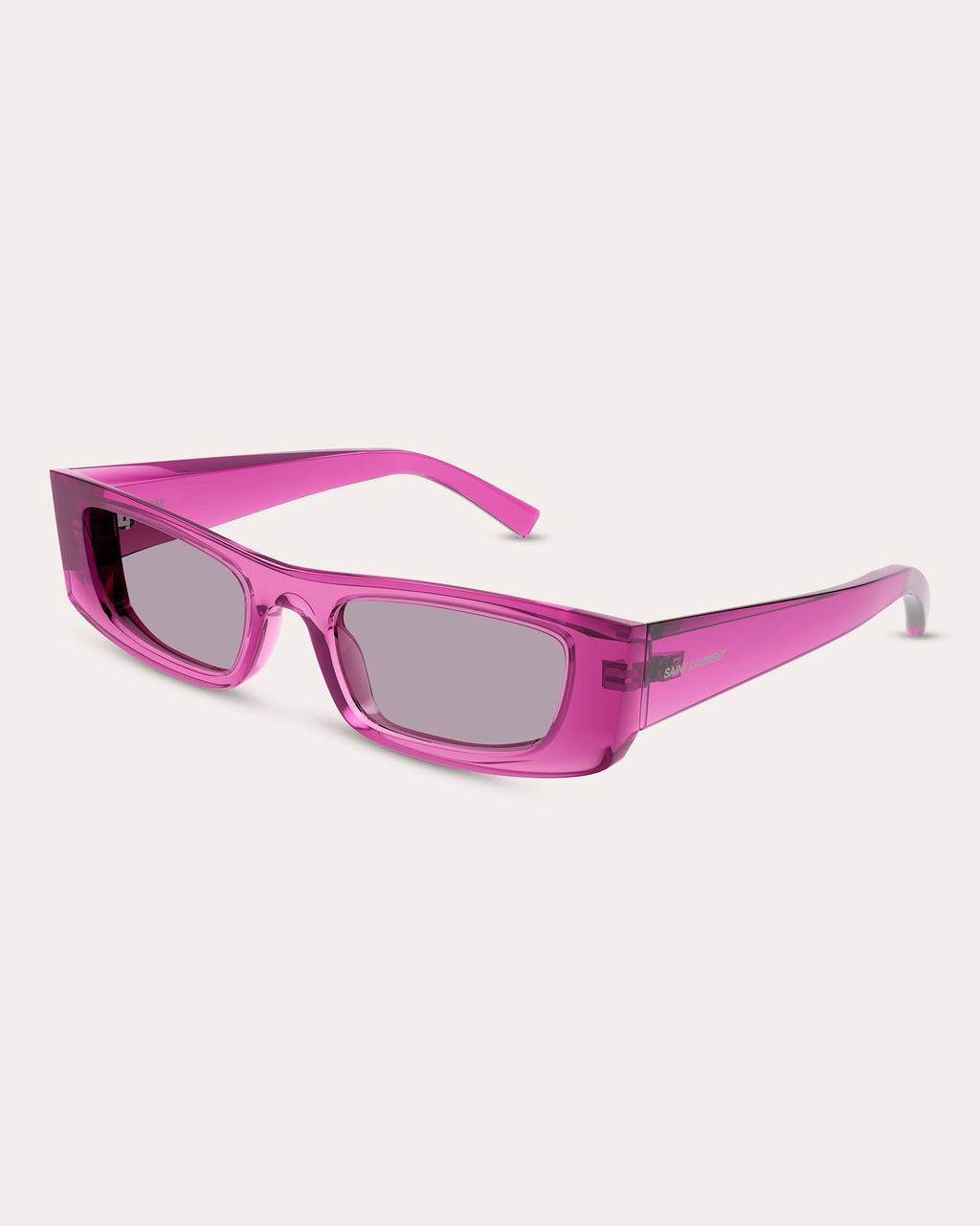 Rectangular-Frame Transparent Injected Sunglasses