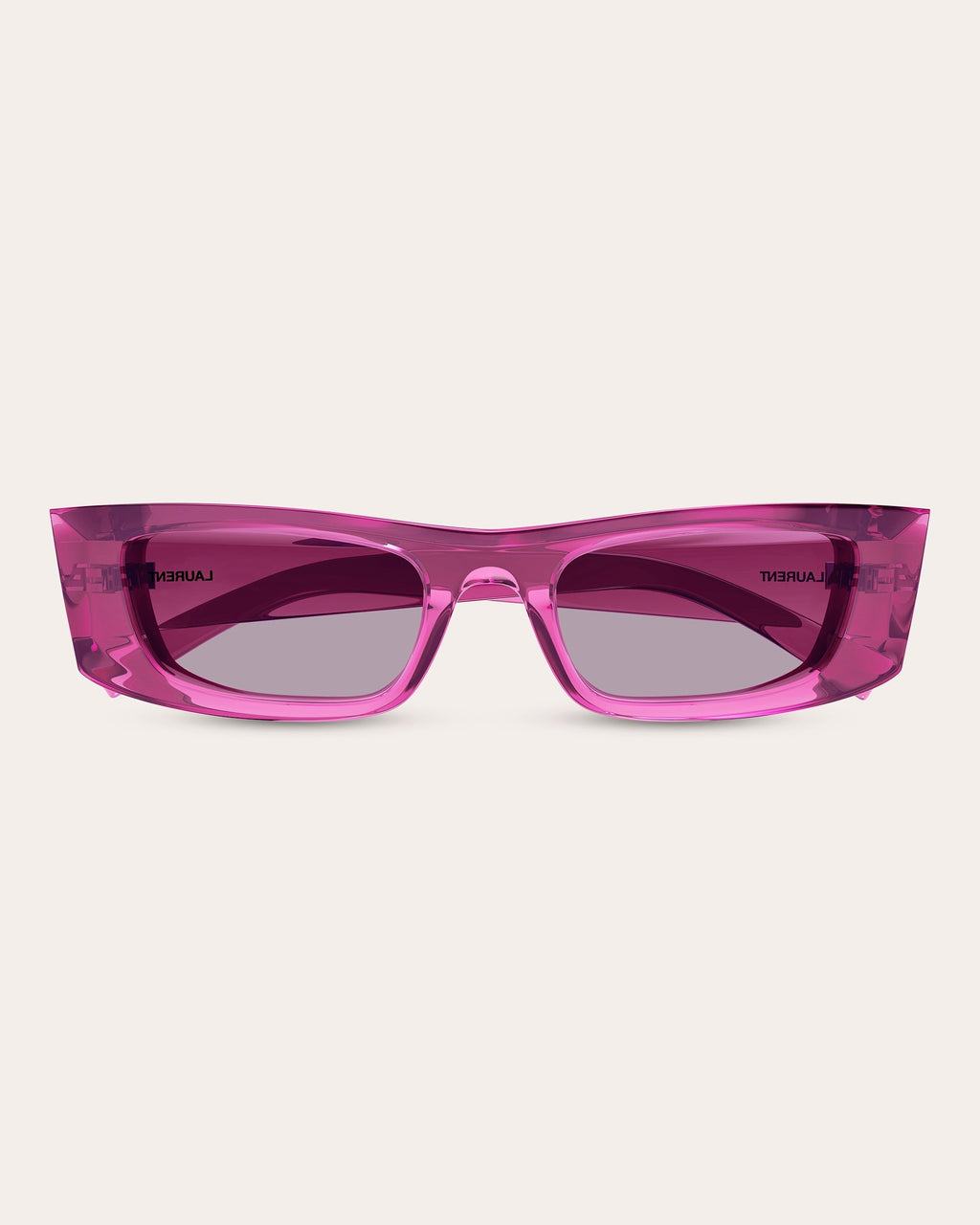 Rectangular-Frame Transparent Injected Sunglasses