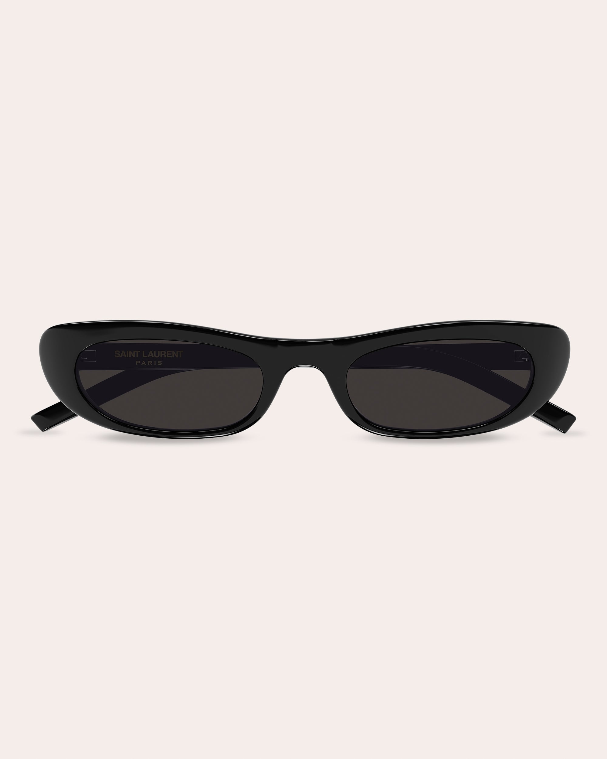 Slim Oval-Frame Acetate Sunglasses