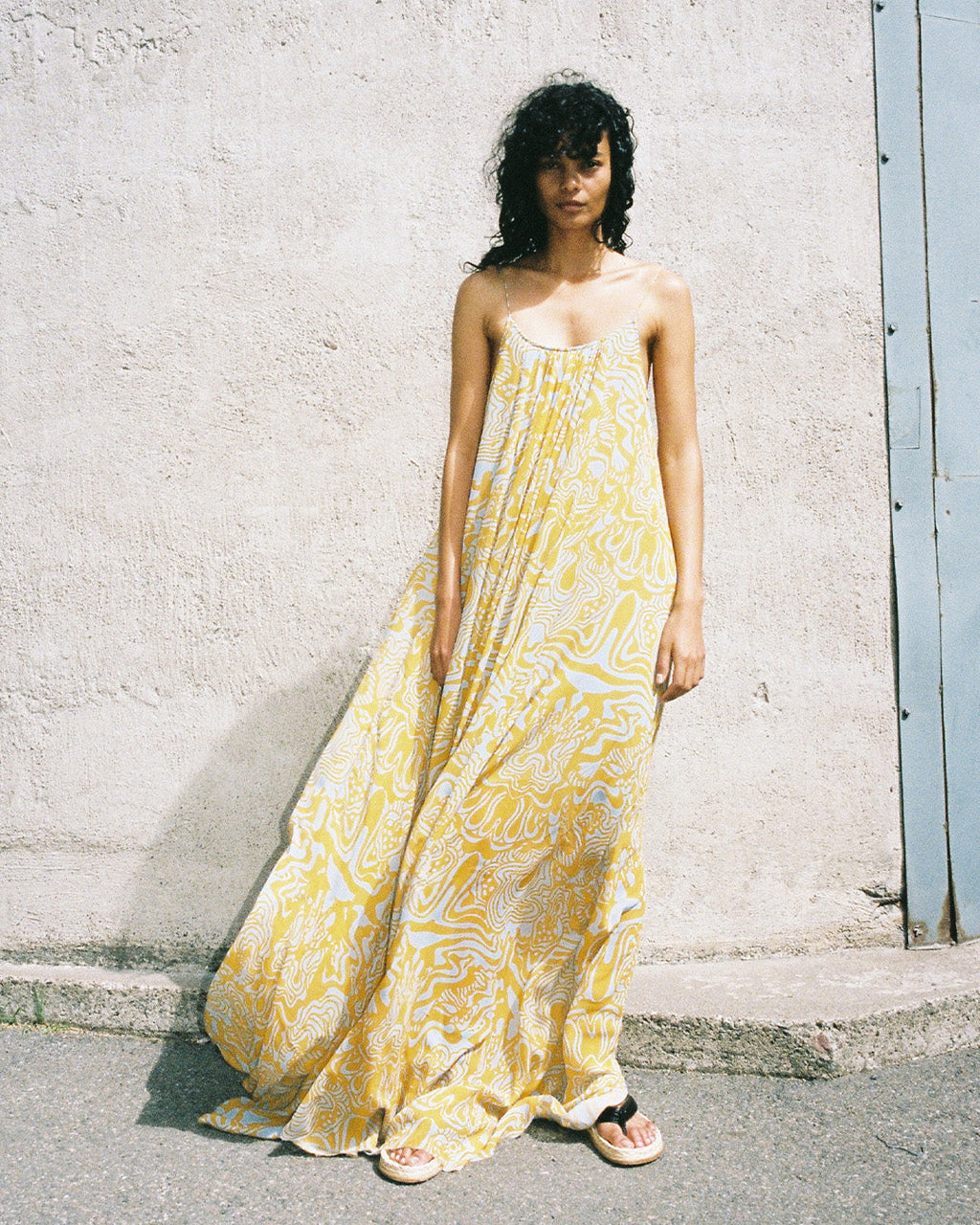 Solin Cosmic Chiffon Maxi Dress