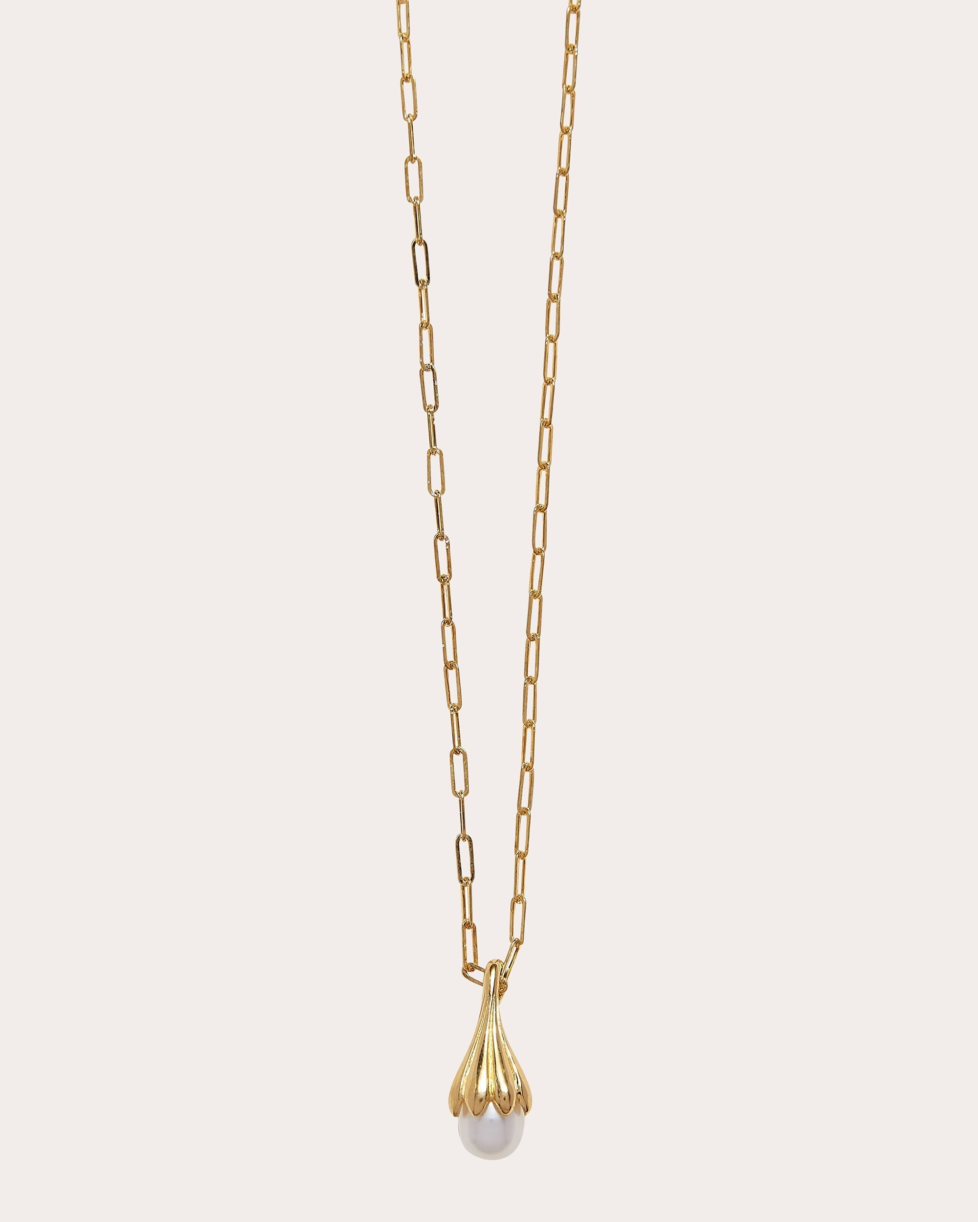 Anemone 14K Gold-Plated Pearl Pendant Necklace