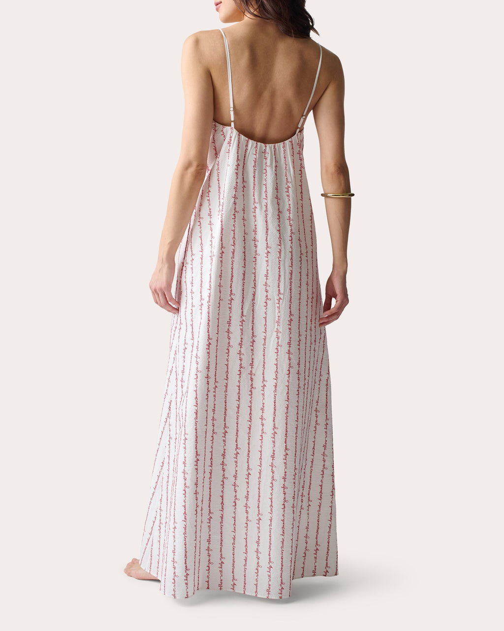 Grikos Embellished Embroidered Cotton Seersucker Maxi Dress