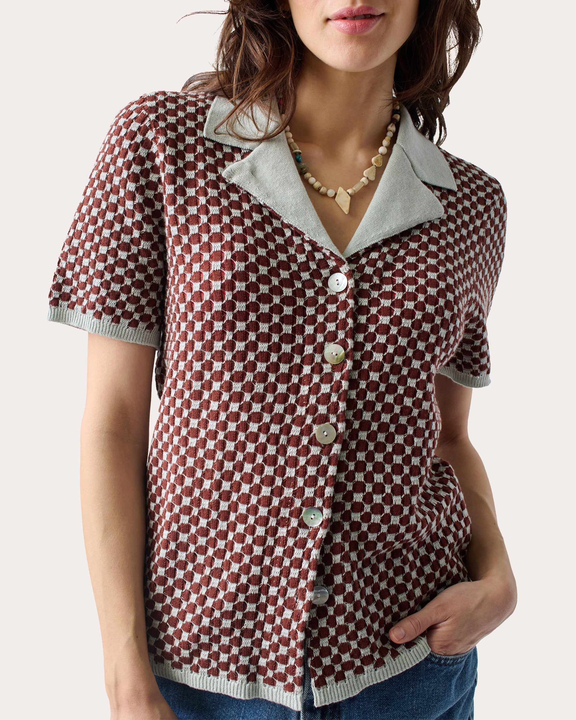 Skala Cotton-Linen Blend Knit Shirt