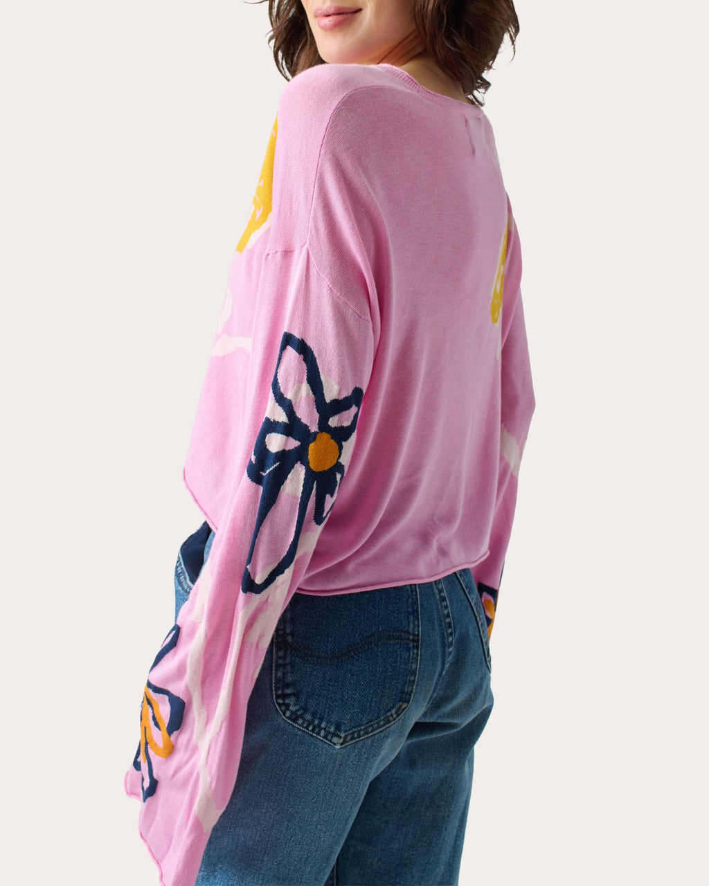Reina Intarsia Silk-Blend Sweater