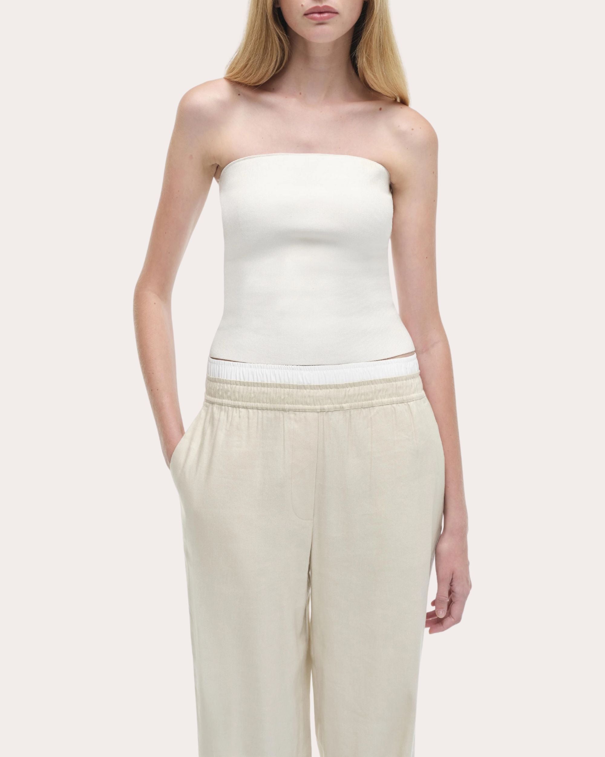 Bristol Straight-Leg Pull-On Pants