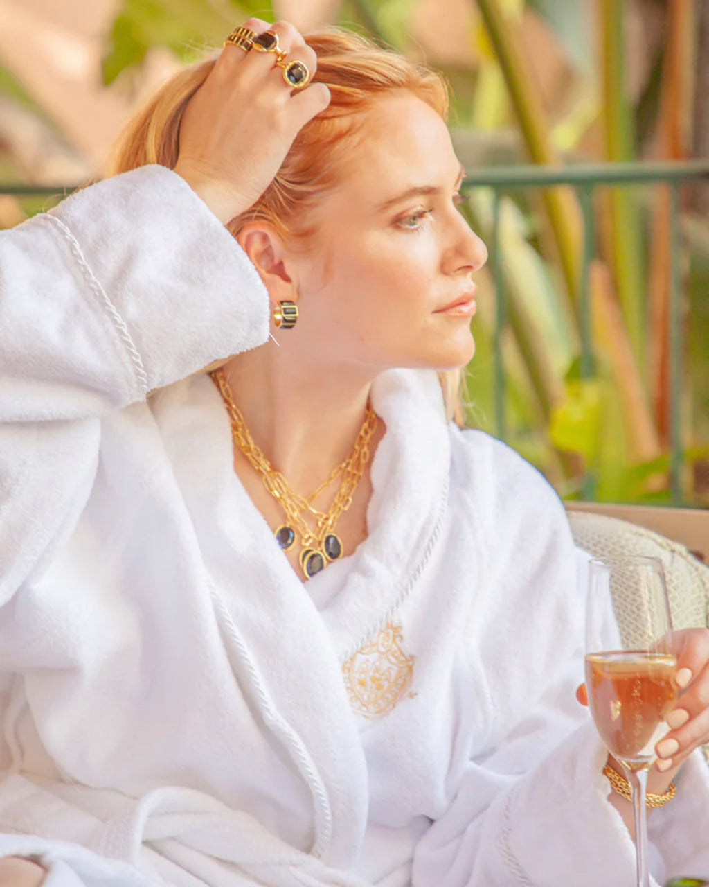14K Gold-Plated Swarovski Crystal Hoop Earrings