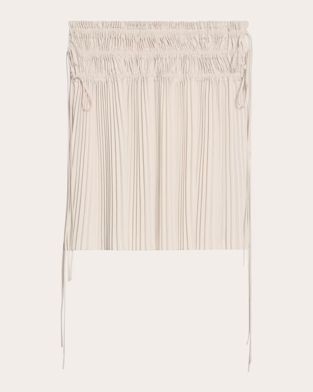 Pleated Satin Skirt