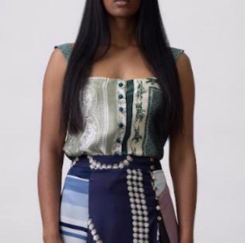 Aubrey Patchwork Scarf Top