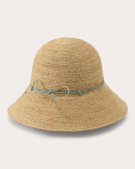 Villa 9 Crocheted Raffia Cloche Hat