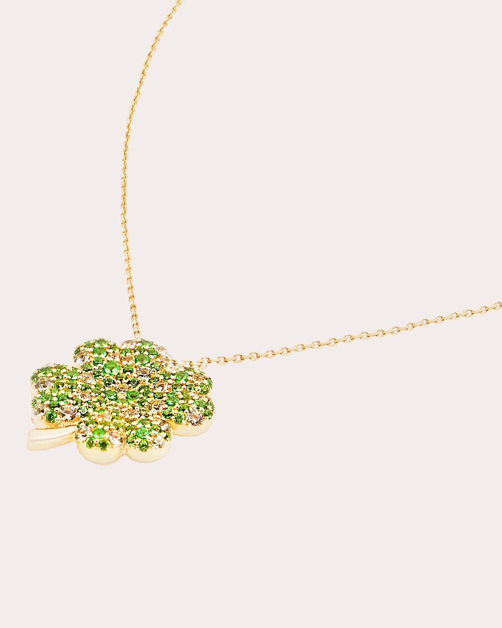 Juju 14K Gold Multi-Stone Four Leaf Clover Pendant Necklace