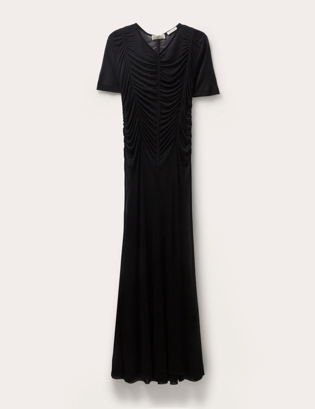 Sheer Rivulet Ruched Dress