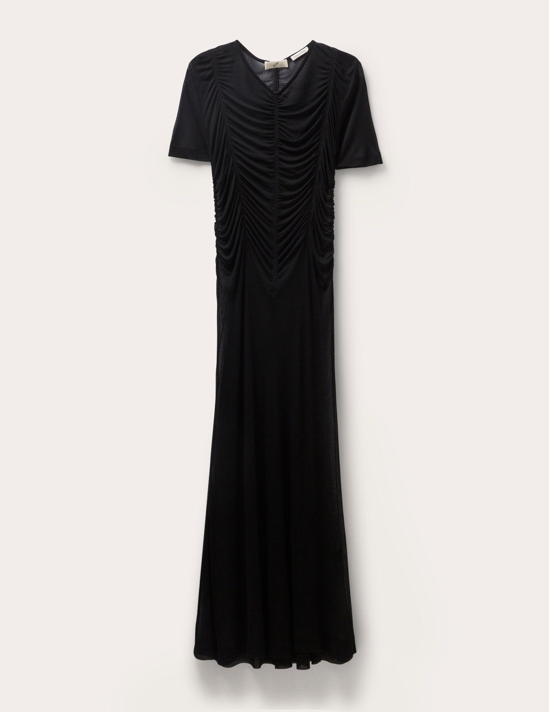 Sheer Rivulet Ruched Dress