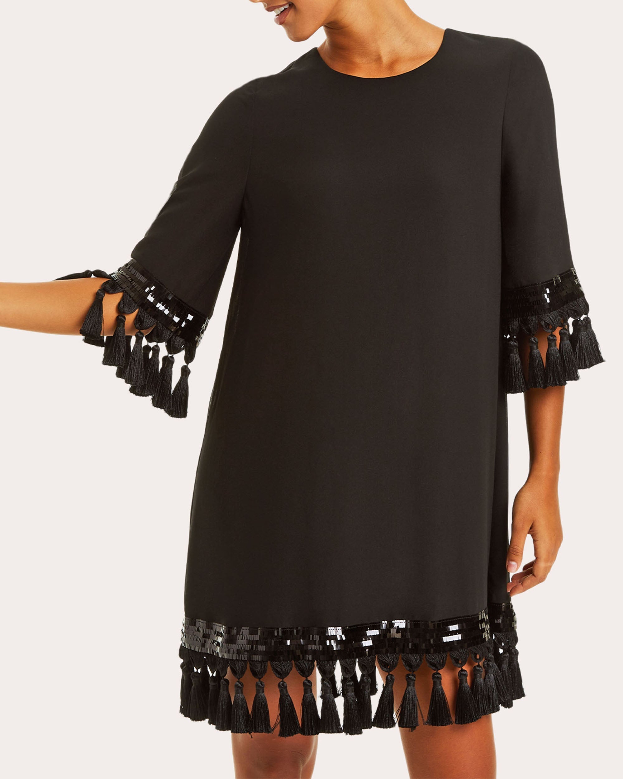 Shimmy Chiffon Tassel Dress