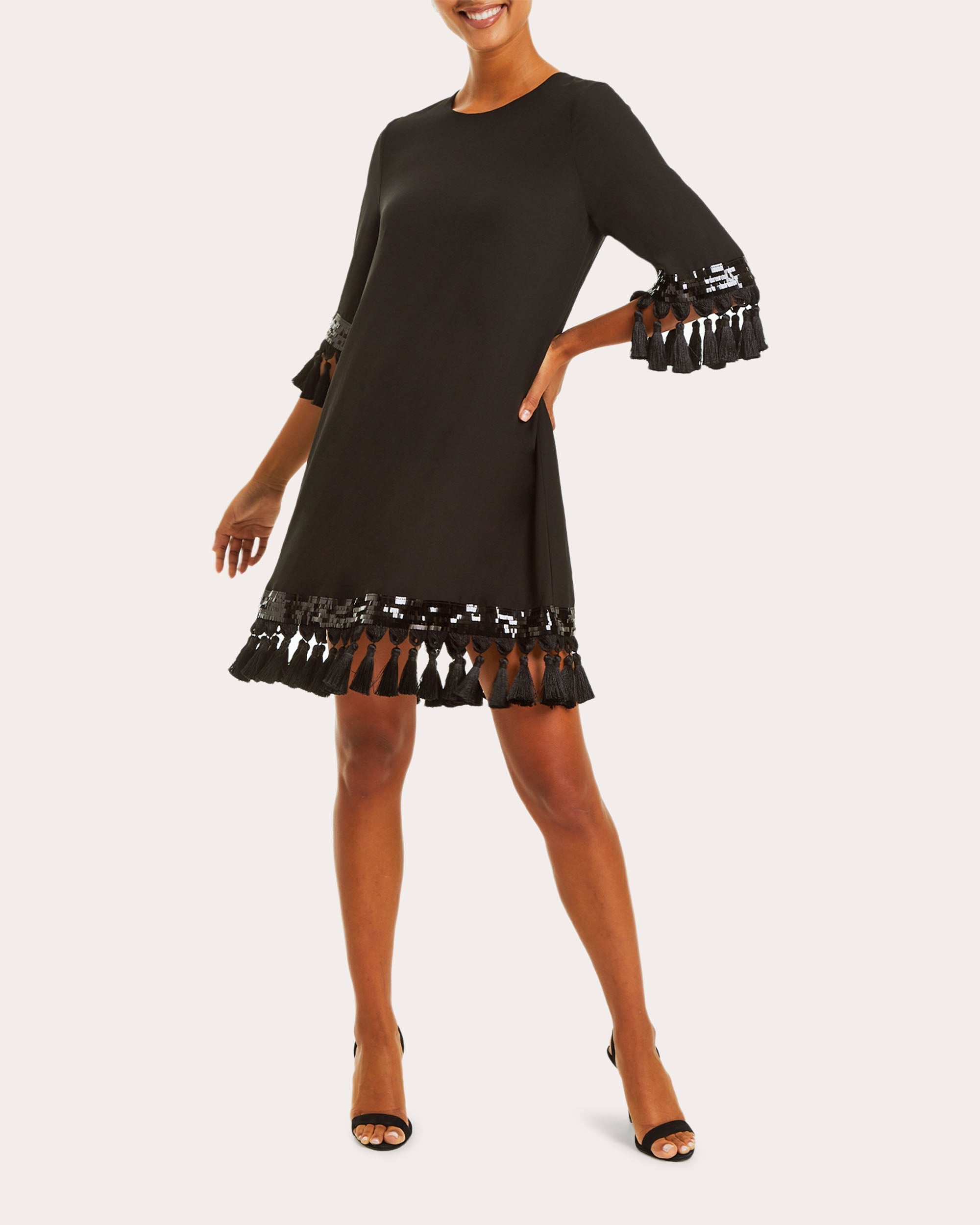 Shimmy Chiffon Tassel Dress