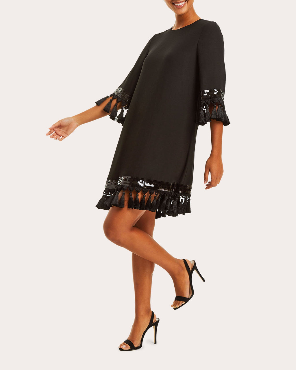 Shimmy Chiffon Tassel Dress