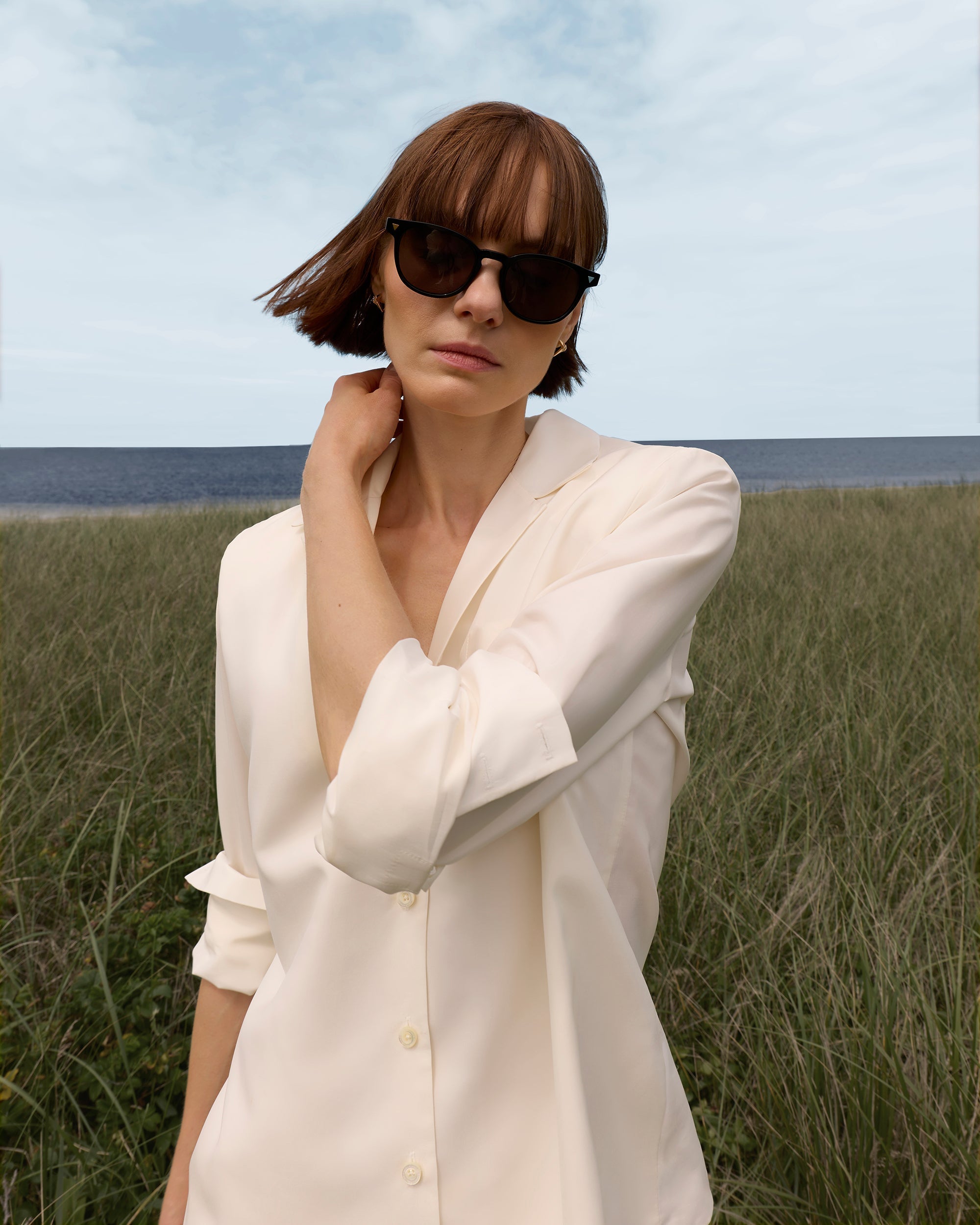 Sienna Embroidered Silk-Blend Shirt