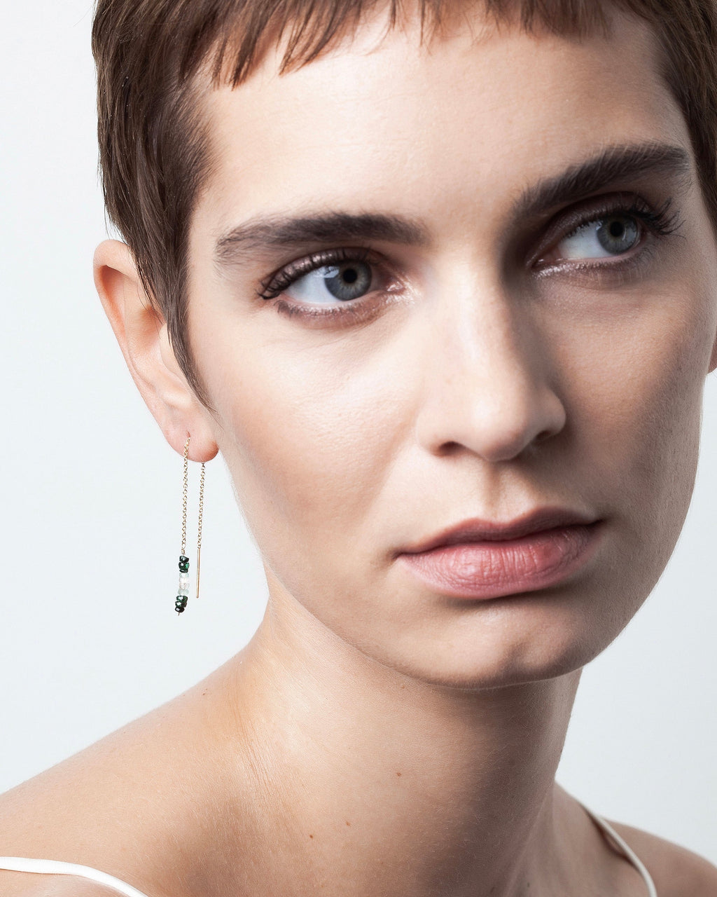 Nonza 14K Gold-Filled Wire and Sapphire Single Earring