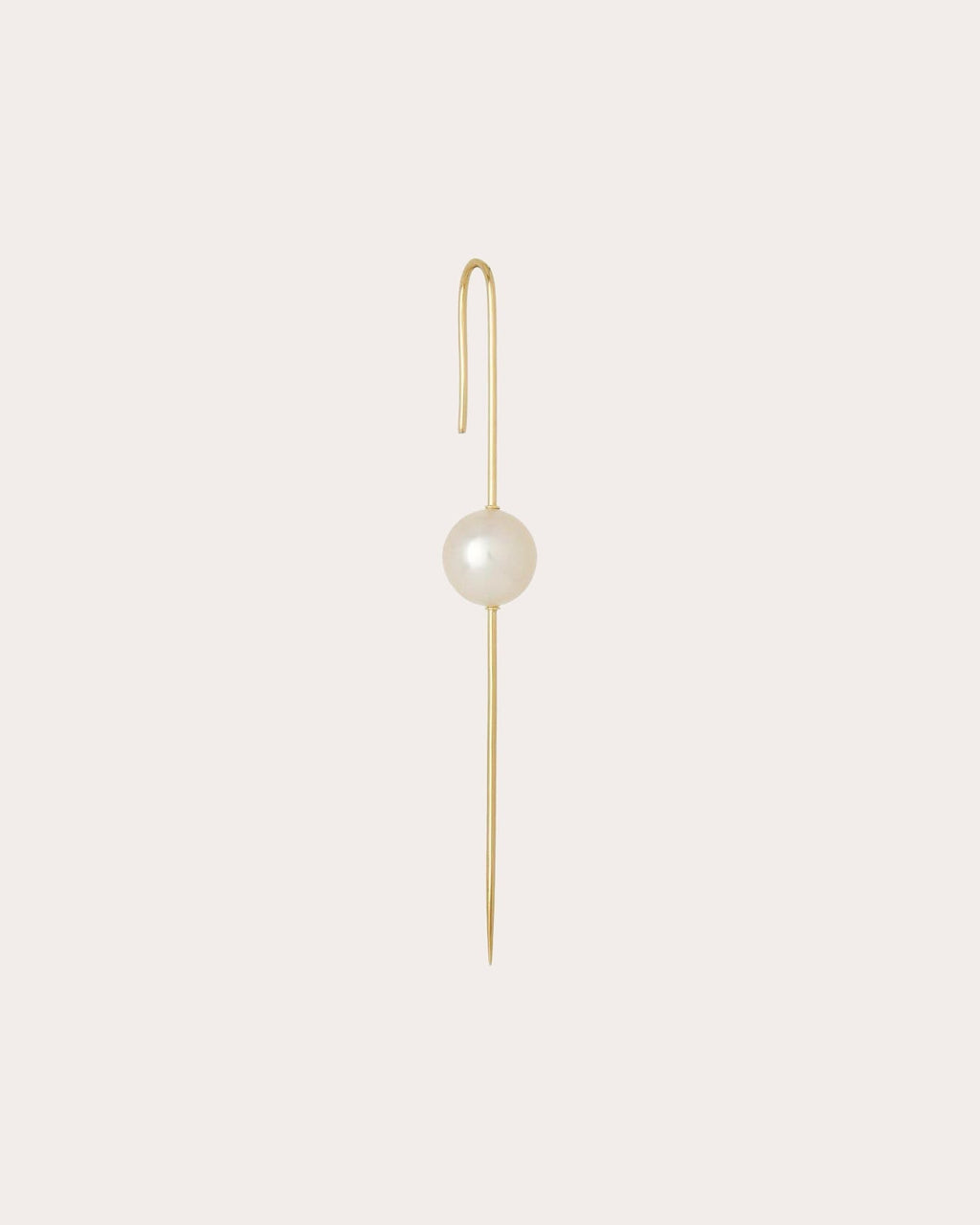 Soleil 18K Gold Pearl Single Threader Earring