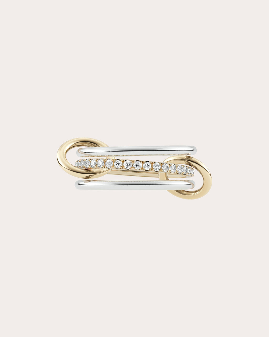 Sonny 18K Two-Tone Gold Diamond Linked Rings