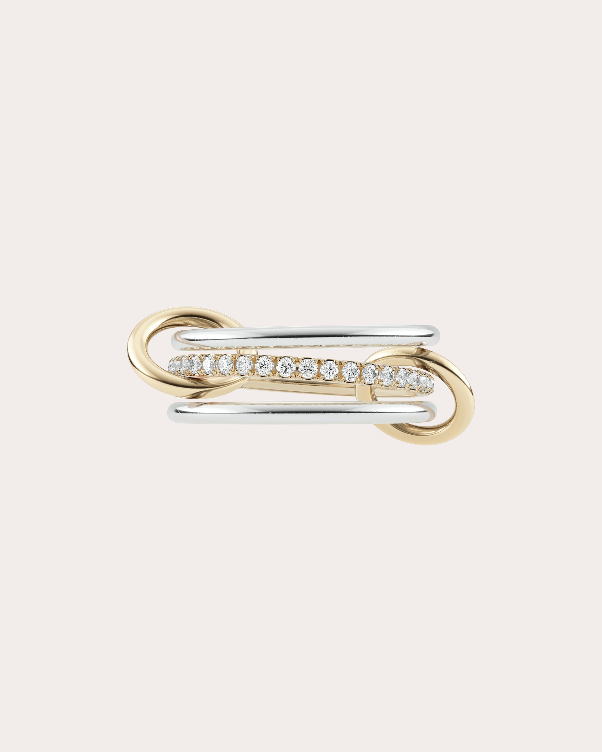 Sonny 18K Two-Tone Gold Diamond Linked Rings