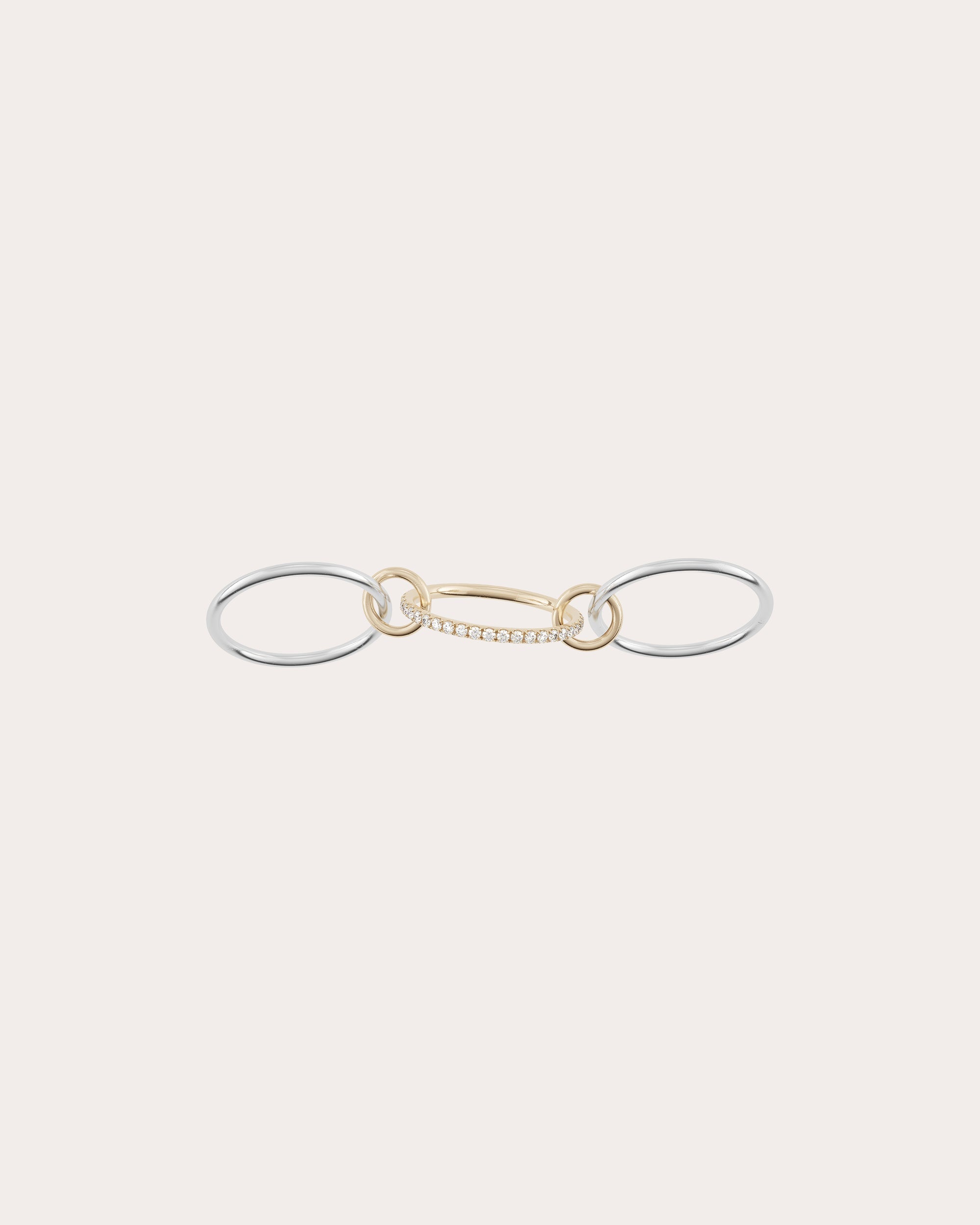 Sonny 18K Two-Tone Gold Diamond Linked Rings