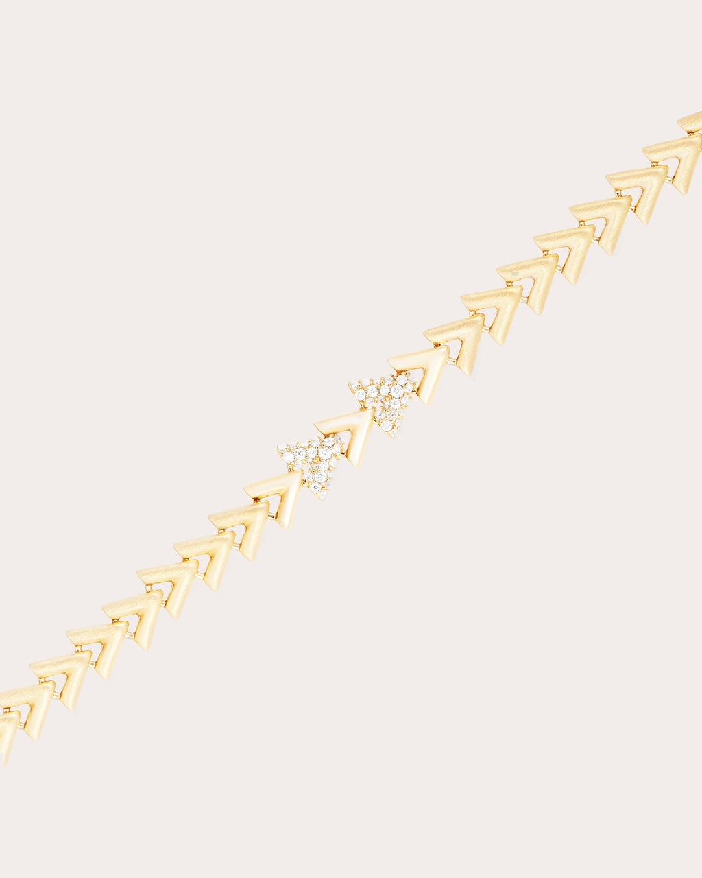 Spark 14K Gold Diamond Chevron Link Bracelet