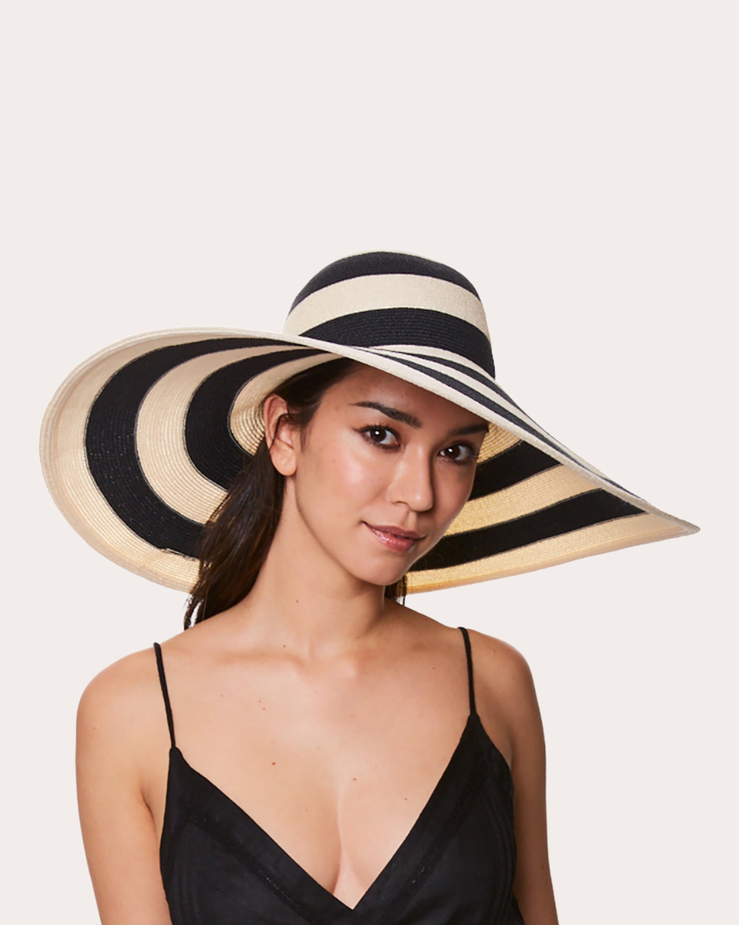 Sunny Striped Paper-Blend Sun Hat