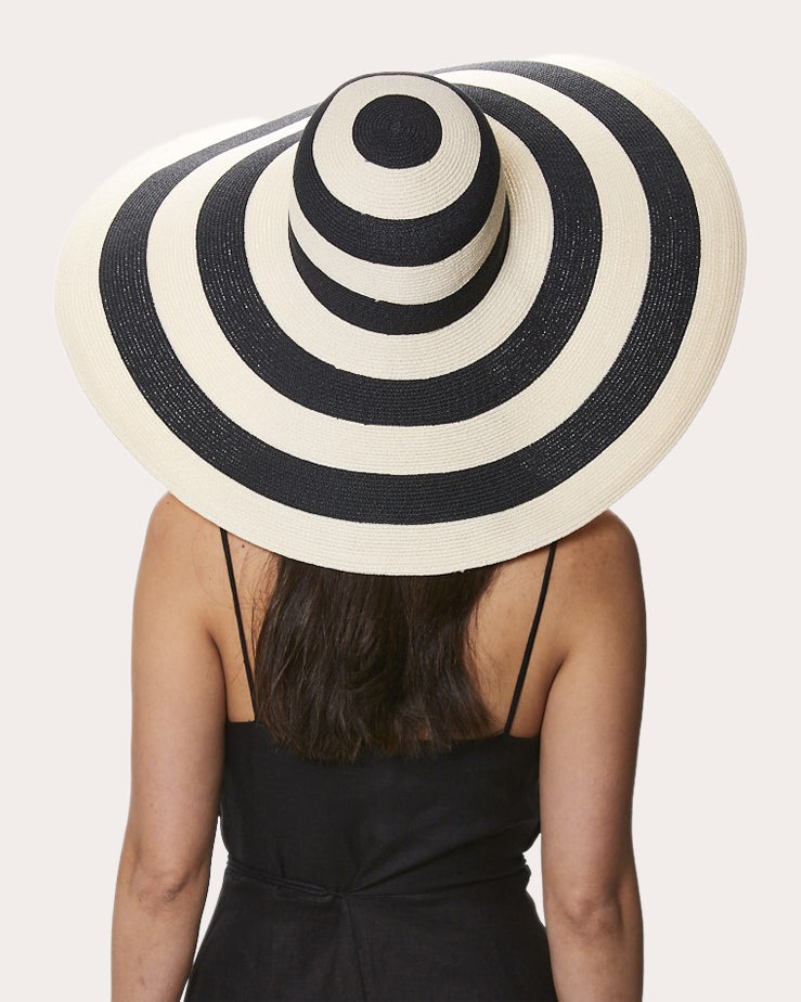 Sunny Striped Paper-Blend Sun Hat