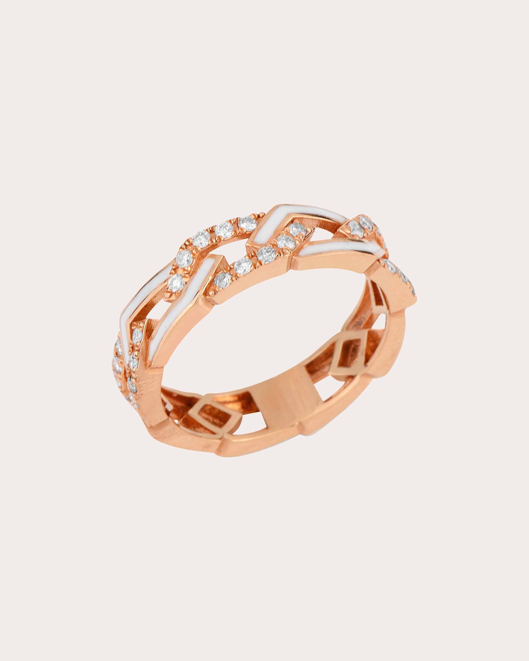 Rebel 18K Gold Enamel and Diamond Ring