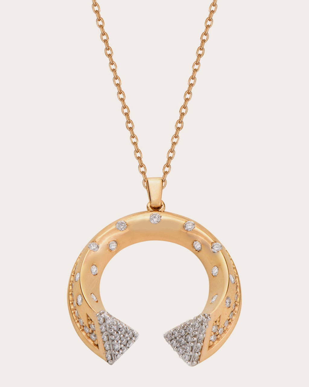 Mini Balance 18K Gold Diamond Pendant Necklace