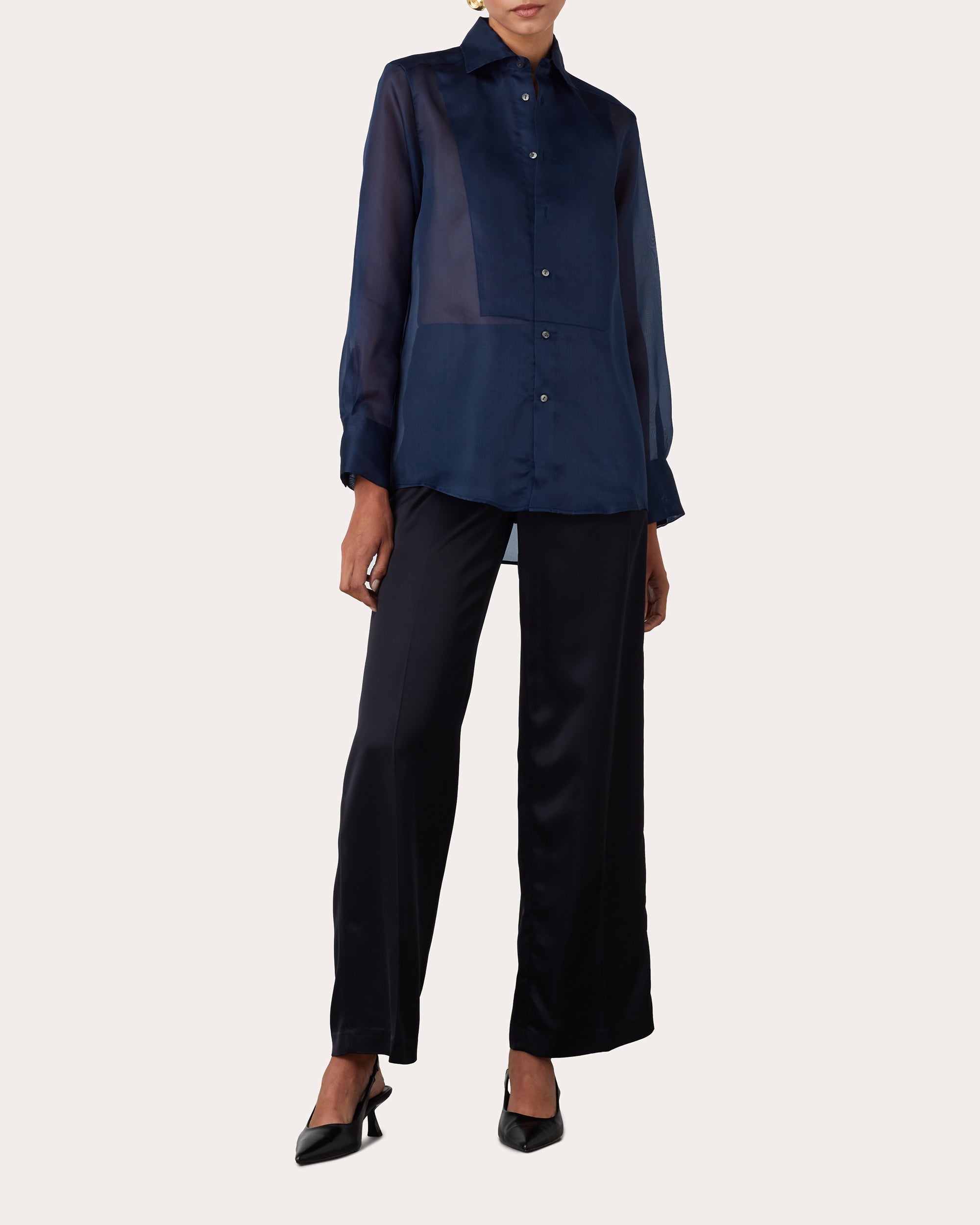The Silk Organza Dress Shirt