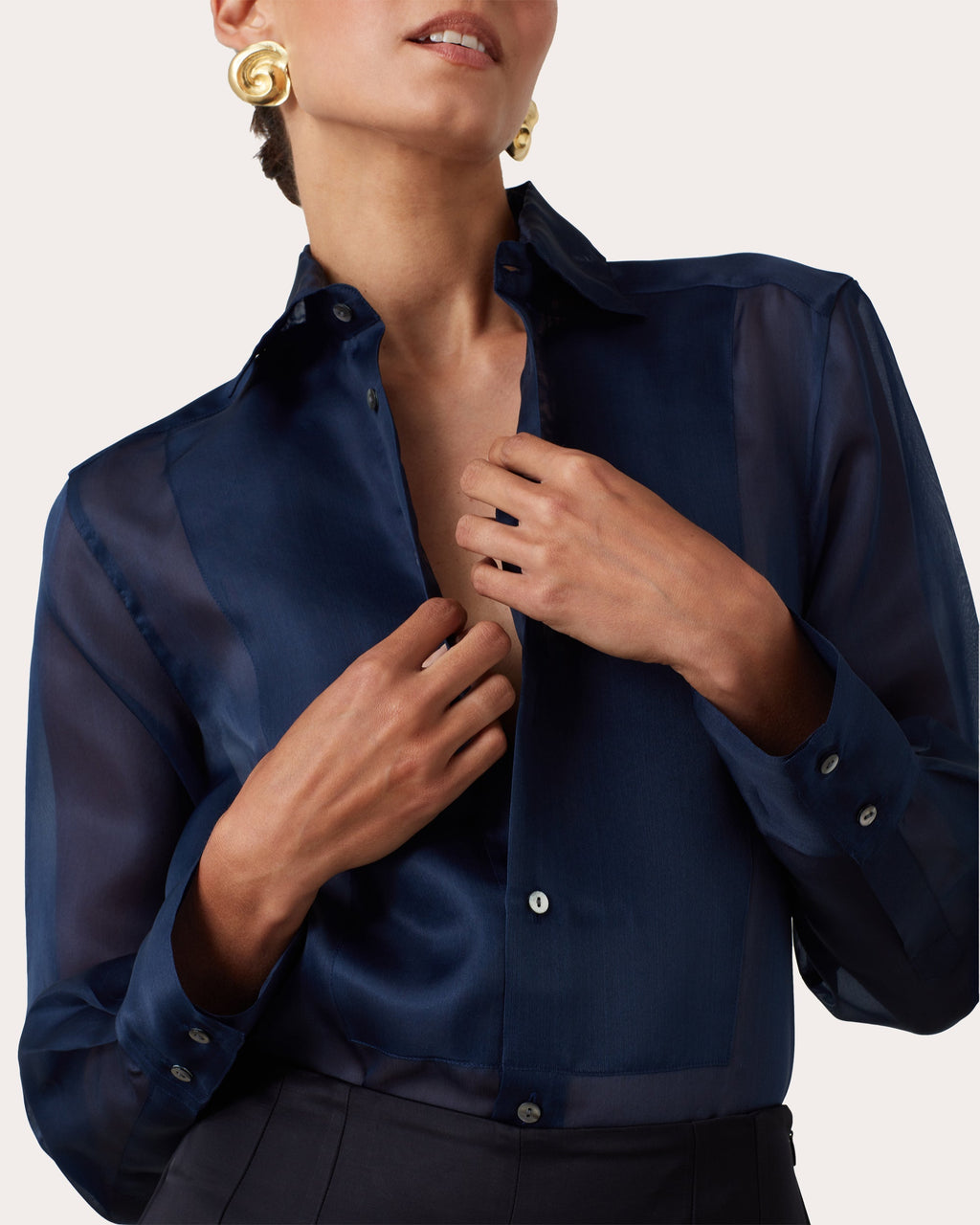 The Silk Organza Dress Shirt