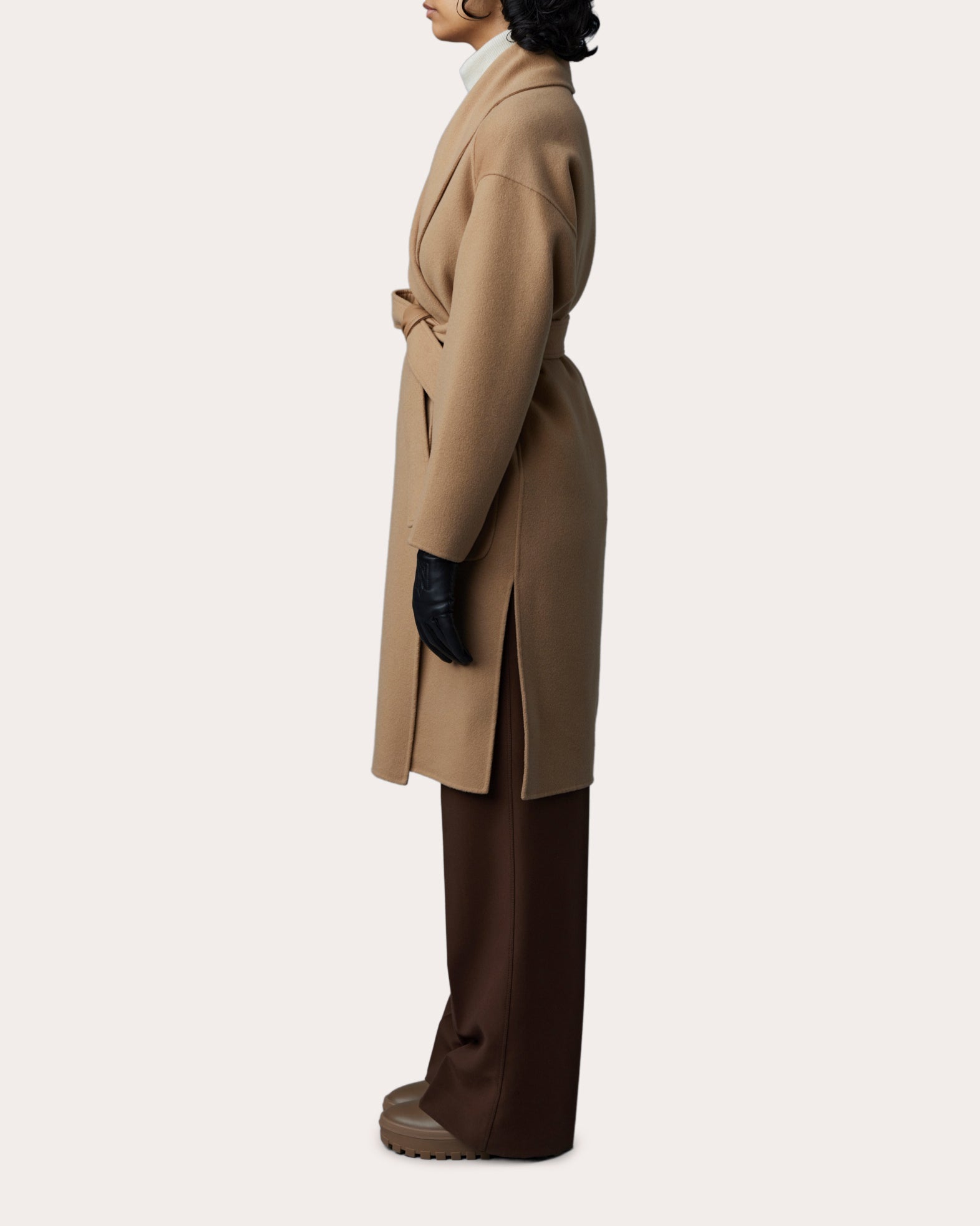 Thalia Double-Faced Wrap Coat