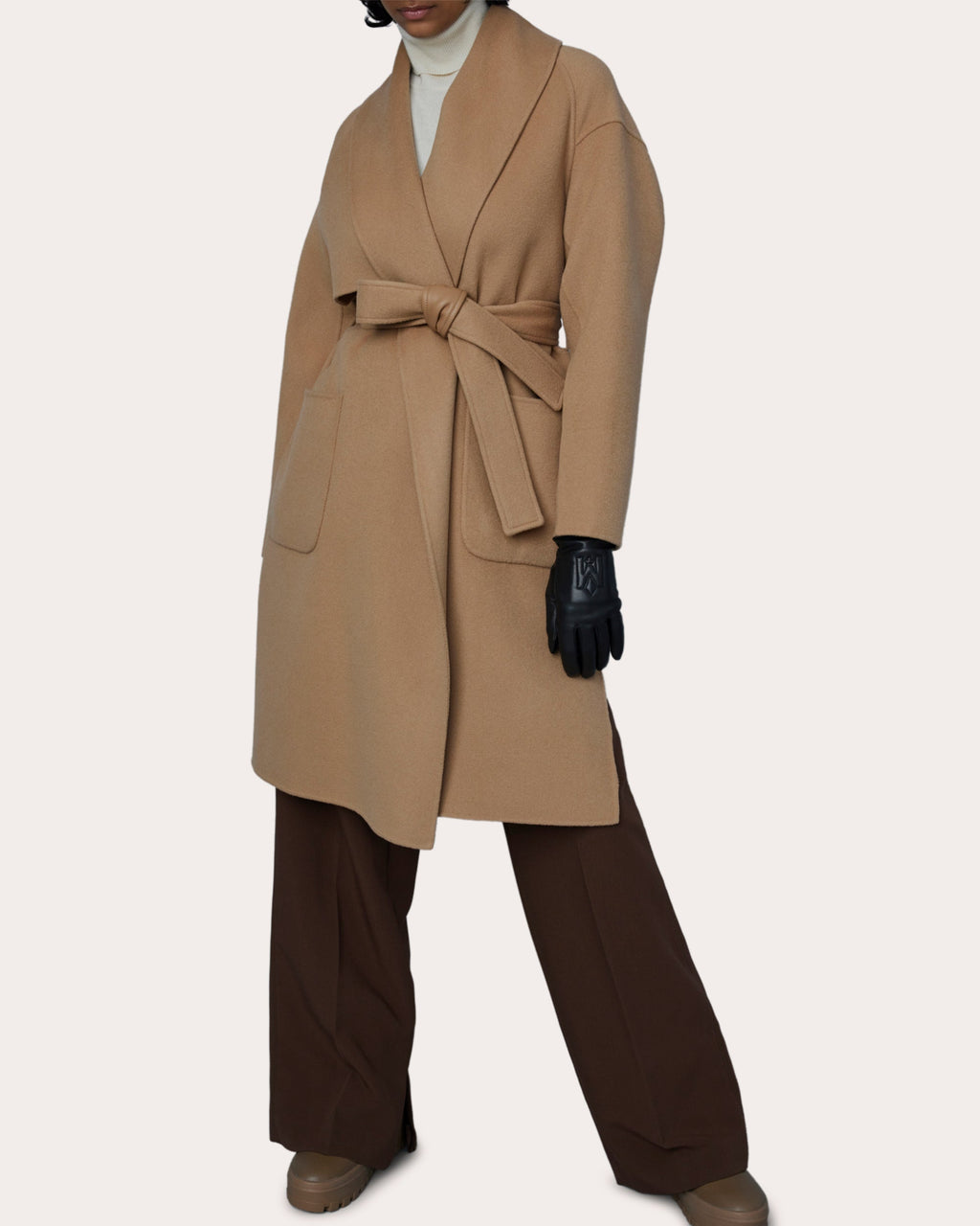 Thalia Double-Faced Wrap Coat