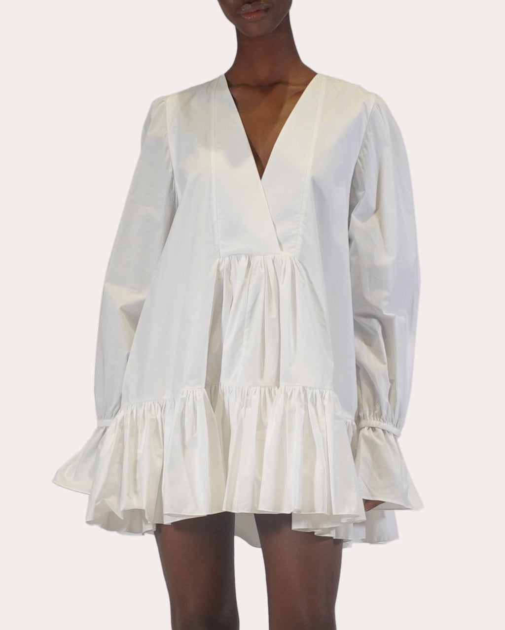 Thistle Tiered Cotton-Poplin Mini Dress