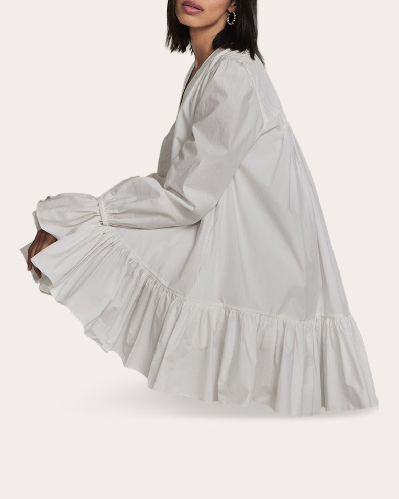 Thistle Tiered Cotton-Poplin Mini Dress