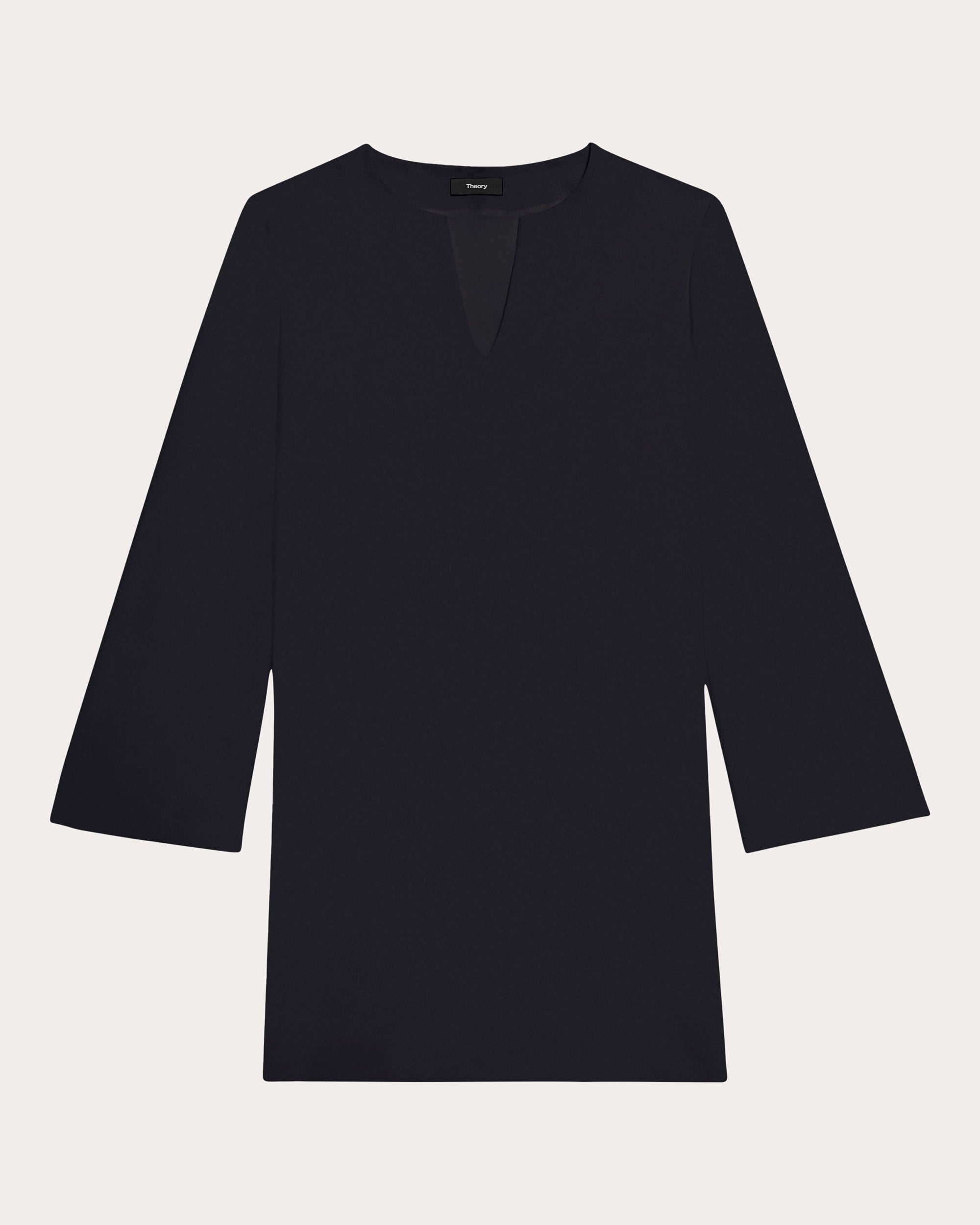 Boatneck Crepe Mini Dress