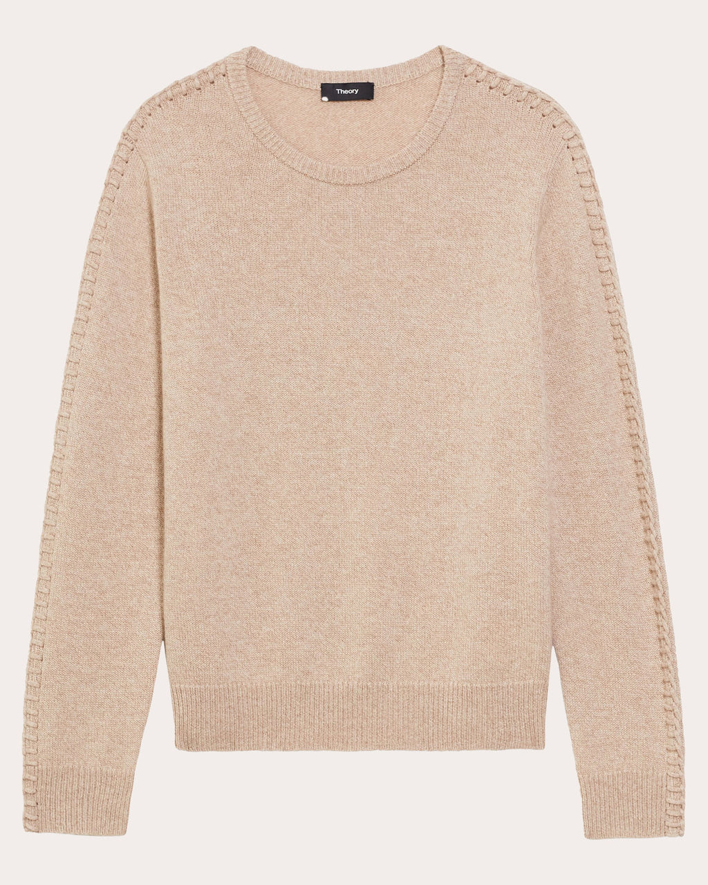 Blanket-Stitch Easy Crewneck Sweater
