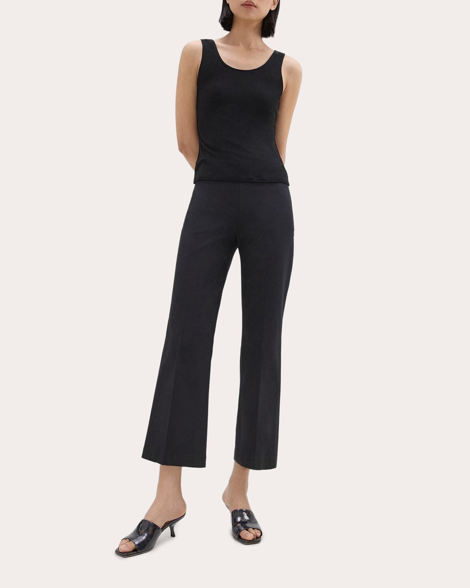 Creased Crop Kick Pants
