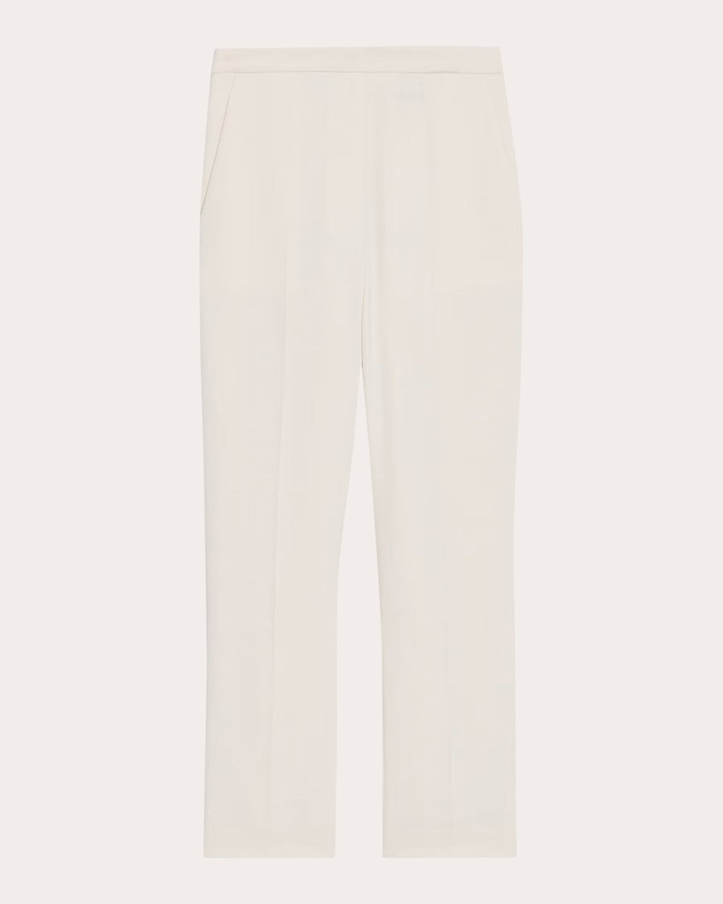 Cropped Slim-Cut Crepe Pants